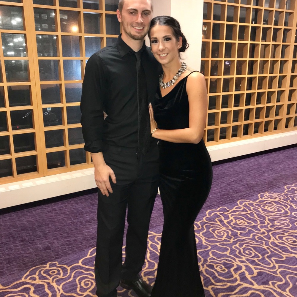 BLACK VELVET DRESS